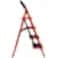 Folding Ladder Domestic Light Stepladder Household Combination Multifunction Steps Indoor Outdoor Home 4 Step  RED FLDLS 4 STEPRED