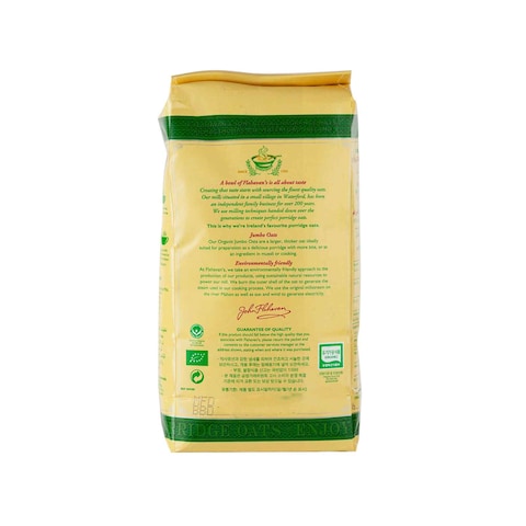 Flahavan&#39;s Organic Jumbo Porridge Oat 1kg