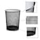 lavish Wastebasket Waste Bin Round Steel Mesh  Black Office Bathroom Trash Can Trashcan 2 Pcs