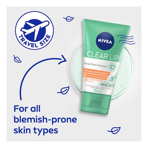 NIVEA Clear Up Face Wash Deep Pore Cleanser 50ml