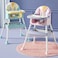 Kidsland Honelevo Baby Dining Chair Baby Feeding Chair Portable High Chair ，Adjustable Height Foldable Toddler Seat ，Safty Highchair With Meal Tray, All For Your Baby (Pink+Purple)