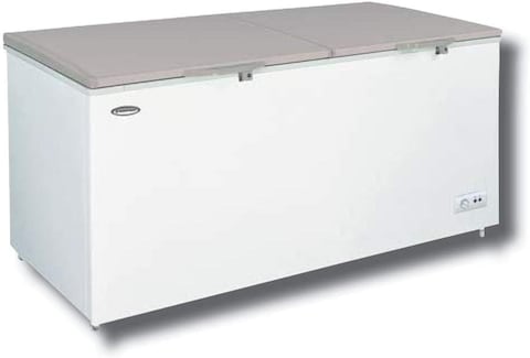 Westpoint Double Door Gross 850L Nett 662L Free Standing Chest Freezer Inner Aluminium External Fan Condensor Light Inside with wheels White ESMA 1 Star Ratings WBXN-8422G2L-White