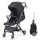 Teknum Travel Cabin Stroller with Coffee Cup Holder - Black