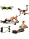 Abdominal Waist Slimming Trainer Exerciser Roller Double Ab Wheel Fitness Equipment Yoga Resistance Pull Rope For Home Fitness