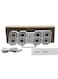 Generic 3D LED Table Clock White 24X9.4X1.7Centimeter