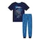 Boys Short Sleeve Long Pajama Set_Navy_5-6Y+