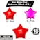 Party Time 6-Pieces 18 Inches Red &amp; Pink Star Foil Balloons Set For Wedding, Anniversary, Birthday Party Decorations - Party Supplies