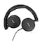 Etrain Wired Stereo Foldable Headphone with Mic 1.5M - Black - HP63B