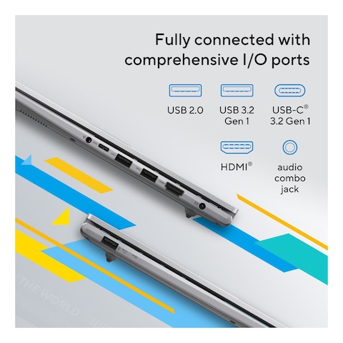 ASUS Vivobook 14 X1404ZA-NK271W, Intel Core i5-1235U, 8GB RAM, 512GB SSD, 14-inch FHD, Windows 11 Home, Quiet Blue, English/Arabic