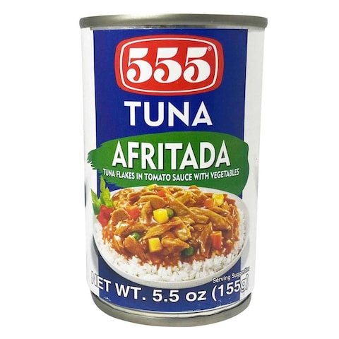 Buy 555 Afritada Tuna Flakes In Tomato Sauce 155g in Kuwait