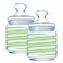 Luminarc Spiral Jar Set Green/Clear 750ml 2 PCS