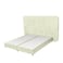 In House Geneva Velvet Bed Frame - King - 200x180 cm - Ivory
