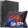 QuickTech  Galaxy Tab S7 Plus 12.4 Case 2020 with S Pen Holder, Slim Stand Protective Folio Case Smart Cover for Galaxy Tab S7 Plus 2020 Release 12.4 Inch SM-T970/T975/T976 -Black