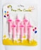 Party Time 6-Pieces Pink Crown Candles Baby Girl Birthday Candle, Princess Cake Decoration - Birthday Candle, Princess Cake Topper