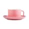 ZK Simple Style Ceramig Cup &amp; Saucer Pink