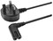 1.8M UK TV Power Cable 90 Degree Right Angled IEC C7 Figure 8