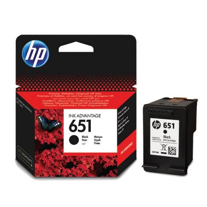 HP 651 Black Ink Cartridge, C2P10Ae