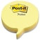Post-it&reg; 2007SP Speech Bubble Notes, 75 Sheets Yellow