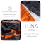 Luna Home King size 6 pieces, bedding set, orange &amp; grey stripes design.