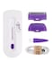 Generic Rechargeable Painless Touch Laser Epilator, White/Purple, 12cm