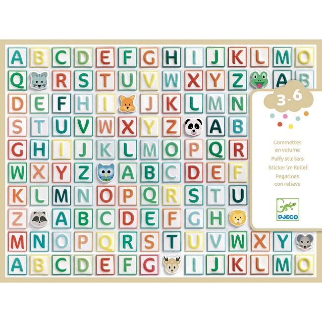 Buy Djeco Gommette Alphabet Puffy Stickers Online | Carrefour UAE
