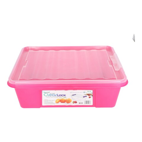 Appollo Plastics Clear Lock Handy Plastic Storage Box With Lock 10 Ltr