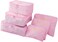 Sky-Touch 6Pcs Set Travel Luggage Organizer Packing Cubes Set Storage Bag Waterproof Laundry Bag Traveling Accessories - Pink