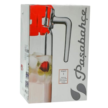 Pasabahce Kosem Glass Jug Red 1250ml