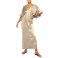 Women's Short Silk Dress - Medium - Beige
