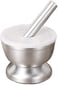 Lixiongbao 304 Stainless Steel Mortar And Pestle Set Masher Spice Grinder Pill Crusher Spice Bowl Herb Bowl For Crushing Grinding Mixing