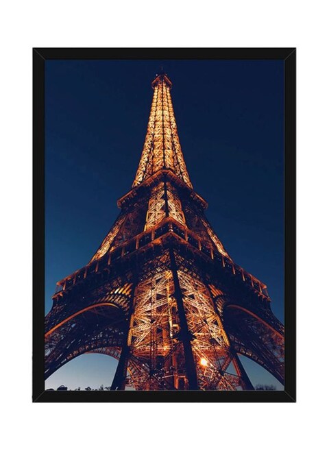Spoil Your Wall Eiffel Tower Poster With Frame Blue/Yellow 40x55cm