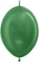 Sempertex 25 pcs, 12" (LOL)-Link O Loon Balloons, Metallic Green, Latex Balloons