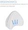 Generic - Zipper Closure Maternity Leg Pillow White/Blue 70 x 132centimeter