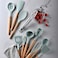 Generic-Kitchen Utensils Set 11Pcs Silicone Non-stick Barreled Cooking Utensils Set Silica Gel Utensil Wooden Handle Kitchenware Set