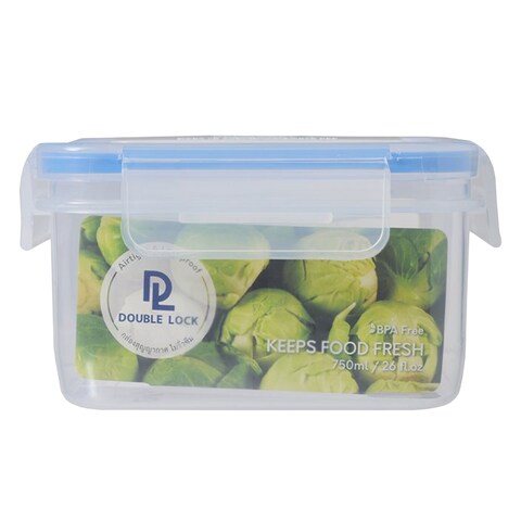 Double Lock DL9122 Square Food Container 750ml