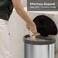 EKO Aria Brushed Stainless Steel Step Kitchen Trash Can Semi-Round 45L