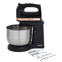 Krypton Stand Mixer, 5 Speed Control, KNSM6343 - Two Beaters And Two Hooks, 220W Powerful Motor, 3L Rotating Bowl, Turbo Switch, 2 Years of Warranty, Stainless Steel Bowl