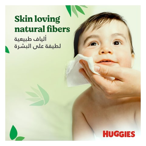 Huggies Natural Baby Wipes, Aloe Vera Wipes, 1 Pack x 56 Wipes