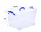 HIWARE Plastic Storage Box With Lid 20 LTR Semi Clear 6 Pcs Set   For Clothes, Toys, Books, Snacks, Shoes and Grocery Storage Box. (20 LTR)&hellip;