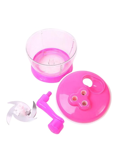 Generic Multi-Functional Food Cooking Chopper Pink/Clear 15cm