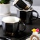 European Gift Set Modern Black Ceramic Afternoon Tea Teapot Cups Coffee Tea Set With Porcelain Tray