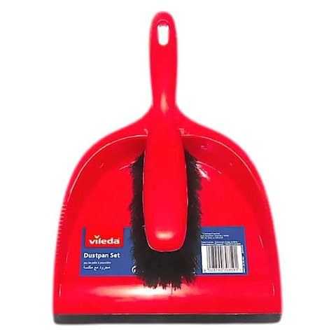 Buy Vileda Dustpan And Brush Set Multicolour 2 PCS in UAE