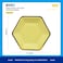Yellow Party Paper Plates, 7 inches Disposable Plates with Gold Foil Scalloped Edging for Weddings, Picnics, Baby Showers, Anniversary Decorations &amp; Birthday Party Supplies [6 Pack]