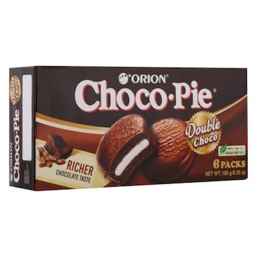 أوريون تشوكو باي كيكة مغطاة بالشوكولاتة المزدوجة مع حشوة المارشميلو، 180 غرام