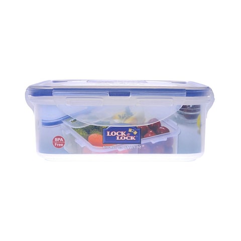 Lock &amp; Lock Square Food Container With Dividers - 0.87 ml - Clear