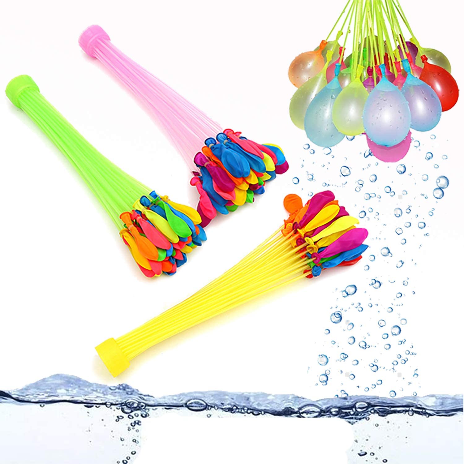 Samdone 100 Pieces Water Balloon Bunch with quick fill tool