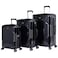 Eminent Hard Case Suitcase Trolley Luggage Set of 3 Polycarbonate Lightweight 4 Quiet Double Spinner Wheels Travel Bags With TSA Lock KJ84 Black