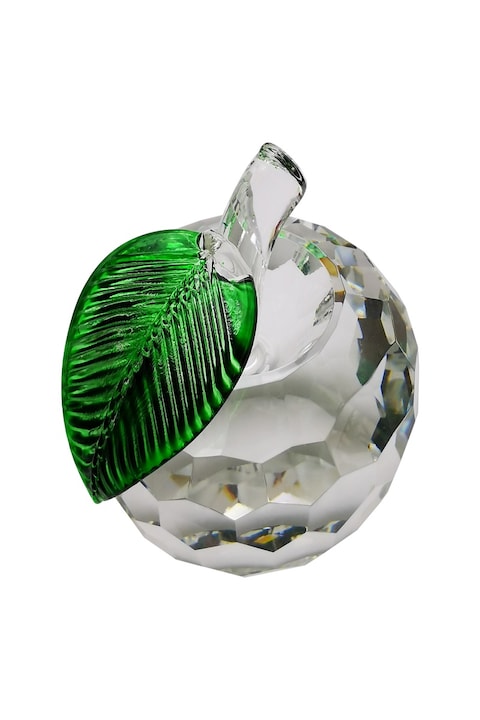 Crystal Apple Paperweight, Art Glass Apple Collectible Figurines Best for Lucky Christmas Eve Gifts/Great Wedding Decor Gifts
