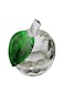 Crystal Apple Paperweight, Art Glass Apple Collectible Figurines Best for Lucky Christmas Eve Gifts/Great Wedding Decor Gifts