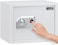 Rubik Large Safe Box Biometric Fingerprint, Digital Keypad And Key Lock, A4 Document Size Safety Locker For Home Office (RBFPN30, 30x38x30cm) White